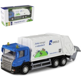 Auto popeláři zpětný chod svoz komunálního odpadu s kontejnerem kov