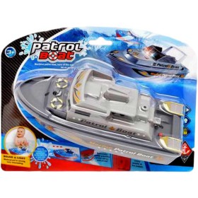 Člun námořní hlídková loď do vody na baterie Světlo Zvuk plast