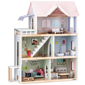 WOODY DŘEVO Domeček pro panenky Molly na baterie Světlo Zvuk