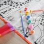 Drak létající nylonový k vybarvení žirafy 93x46cm set s barvičkami a štětcem