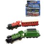 Teamsterz retro vlak kovový historický lokomotiva + vagón 3 druhy v krabici