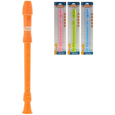 Flétna dětská plastová 31cm 4 barvy *HUDEBNÍ NÁSTROJE*