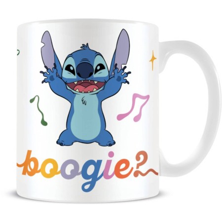 Keramický dětský hrnek bílý s potiskem Lilo a Stitch Boogie? 315ml