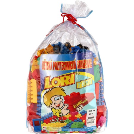 LORI 019 Stavebnice plastová 250 dílků v plastovém pytli