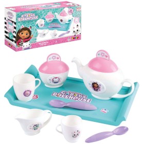 SMOBY Čajový set dětské barevné nádobíčko s tácem Gabbys Dollhouse