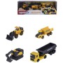 MAJORETTE Auto Volvo stavební kovové volný chod set 4ks