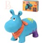 B-TOYS Baby hopsadlo nafukovací hroch Hanky Pants skákadlo set s pumpičkou