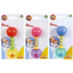 SIMBA Chrastítko baby činka pro miminko plast 3 barvy na kartě