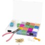 Výroba šperků velký dětský kreativní set navlékací korálky s kleštičkami a provázky