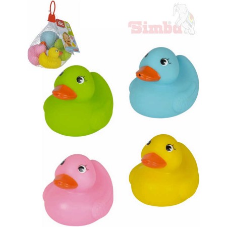 SIMBA Baby kachničky barevné do vany set 4ks na koupání do vody pro miminko