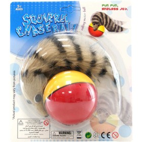 Fretka rolující s míčkem 9cm žertovinka na baterie na kartě