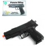 Pistole dětská černá na kuličky 15,5cm revolver v krabičce plast