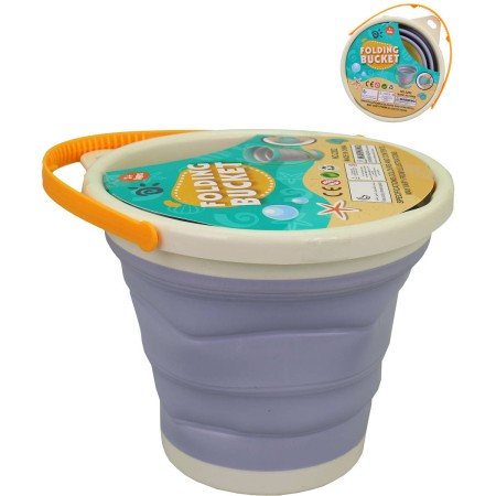 Kyblíček skládací plážový plastový kbelík na písek multifunkční