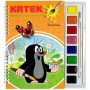 AKIM Omalovánky Krtek (Krteček) omalovánky s vodovými barvami a štětcem