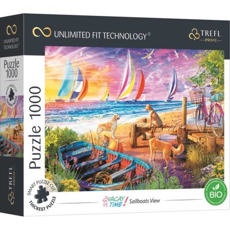 TREFL PUZZLE UFT Prémiové Výhled na plachetnice 68x48cm 1000 dílků skládačka