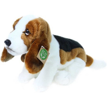 PLYŠ Pes basset sedící 32cm Eco-Friendly *PLYŠOVÉ HRAČKY*
