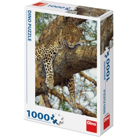 DINO Puzzle Levhart 47x66cm foto skládačka 1000 dílků