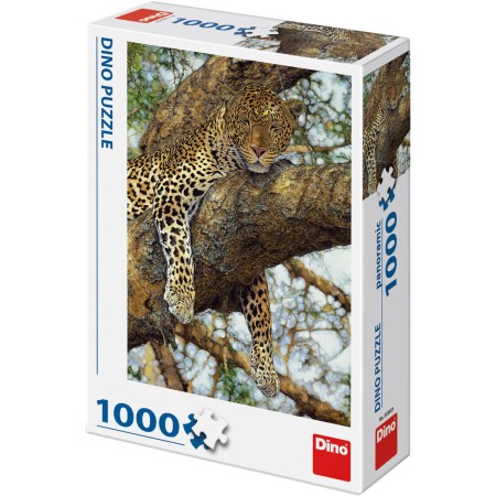 DINO Puzzle Levhart 47x66cm foto skládačka 1000 dílků