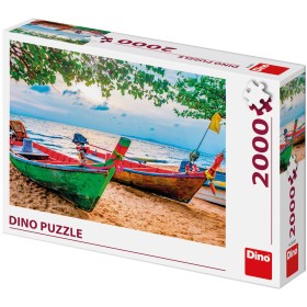 DINO Puzzle Rybářské loďky 97x69cm foto skládačka 2000 dílků