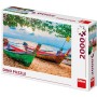 DINO Puzzle Rybářské loďky 97x69cm foto skládačka 2000 dílků