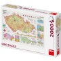 DINO Puzzle Mapy České republiky 97x69cm skládačka 2000 dílků