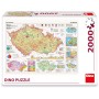 DINO Puzzle Mapy České republiky 97x69cm skládačka 2000 dílků