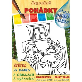 AKIM Omalovánky Stačí přidat vodu! Pohádky set s barvami a štětcem