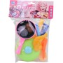 Kuchyňská sada dětské barevné nádobí + makety potravin plast