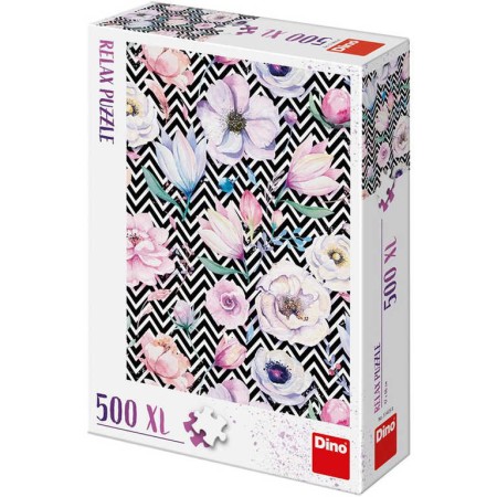 DINO Puzzle XL 500 dílků Květy relax 47x66cm skládačka