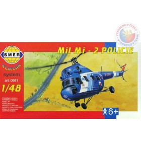 SMĚR Model helikoptéra Vrtulník Mi 2 Policie 1:48 (stavebnice vrtulníku)