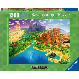 RAVENSBURGER Puzzle Svět Minecraftu 1500 dílků 80x60cm skládačka