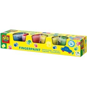 SES CREATIVE Barvy základní prstové baby set 4x 110ml v kelímku