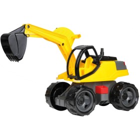 LENA Bagr funkční žlutočerný 69cm stavební pracovní stroj na písek