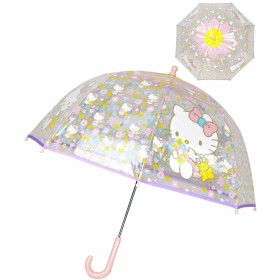 Deštník dětský Hello Kitty průhledný 67x71cm manuální otevírání