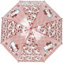 Deštník dětský Hello Kitty červený průhledný 68x85cm automatický