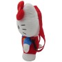 PLYŠ Batůžek 3D postavička kočička Hello Kitty červeno-modrý 25x35cm