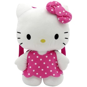 PLYŠ Batůžek 3D postavička kočička Hello Kitty růžový 25x35cm