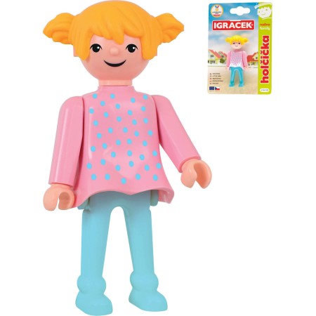 EFKO IGRÁČEK Holčička rodina figurka kloubová na kartě