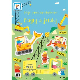 JIRI MODELS První samolepkování Bagry znovu použitelné samolepky 200+