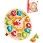 HAPE DŘEVO Puzzle vkládací hodiny 13 dílků 25cm *DŘEVĚNÉ HRAČKY*