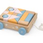 VIGA DŘEVO PolarB Vozík s kostkami baby stavebnice *DŘEVĚNÉ HRAČKY*