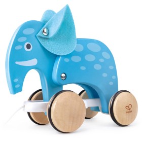 HAPE DŘEVO Sloník baby tahací na kolečkách *DŘEVĚNÉ HRAČKY*