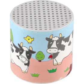 Plechovka veselá se zvukem krávy bučící na baterie plast Zvuk