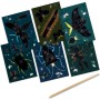 SES CREATIVE Obrázky vyškrabávací holografické set 6 karet s rydlem