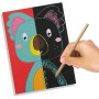 SES CREATIVE Nauč se vyškrabávat obrázky kreativní set 6 karet s rydlem