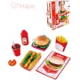 HAPE DŘEVO Fast Food set makety potravin 27 dílků rychlé občerstvení