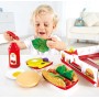 HAPE DŘEVO Fast Food set makety potravin 27 dílků rychlé občerstvení
