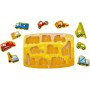 HAPE DŘEVO Puzzle na desce Stavaři auta 9 dílků s úchyty skládačka