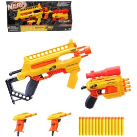 HASBRO NERF Alpha Strike velký žlutý herní set 4 dětské blastery + 20 šipek