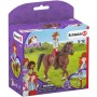 SCHLEICH Hannah na koni figurka ručně malovaná herní set s doplňky plast